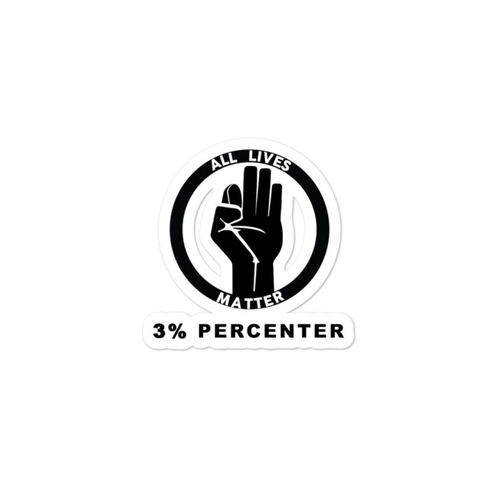 All Lives Plain 3% Percenter stickers