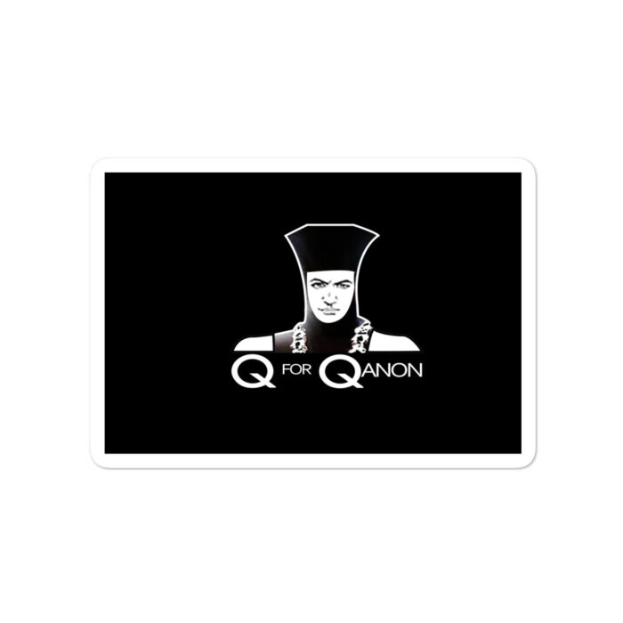 Q For Qanon Black stickers