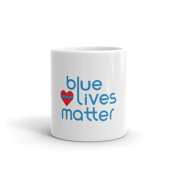 Blue Lives Heart Mug
